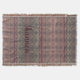 Snyggtens mönstrade utformning med Namn-typografi Filt