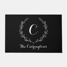 Snyggtens Personlig, svart framdörrsmat | Stor