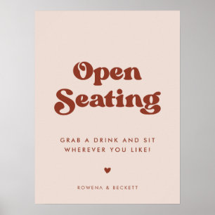Snyggtens reflektor Peach Rosa Open Seed Bröllop Poster