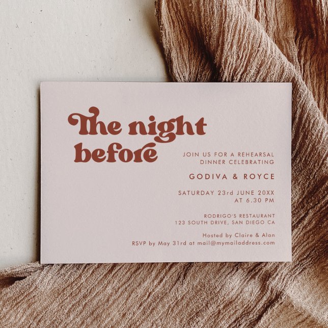 Snyggtens reflektor rosa natten före inbjudningar (Skapare uppladdad)