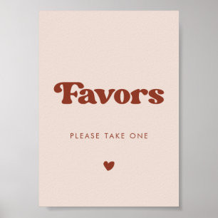 Snyggtens reflextecken Peach Rosa Wedding Favands Poster
