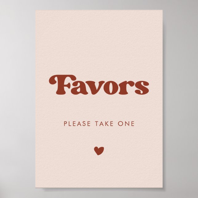 Snyggtens reflextecken Peach Rosa Wedding Favands  Poster (Framsidan)