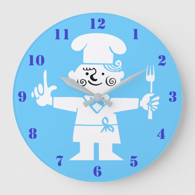 SNYGGTENS RETRO COOK MED BLUE NUMMER STOR KLOCKA (Framsida)