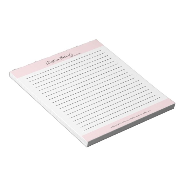 Snyggtens Rosa - minimalistlås Anteckningsblock (Vinklad)