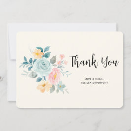 Snyggtens Rosa och Blå blomsterBouquet - Tack