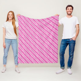 Snyggtens Rosa och Silver Foil-Randen Fleecefilt