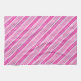 Snyggtens Rosa och Silver Foil-Randen Kökshandduk