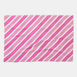Snyggtens Rosa och Silver Foil-Randen Kökshandduk