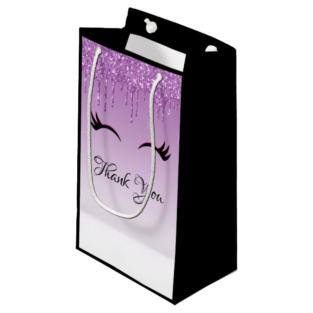 Snyggtens Rosa och svarta ögonfransar på Glitter n (Framsidan Vinklad)