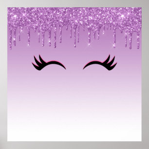 Snyggtens Rosa och svarta ögonfransar på Glitter n Poster