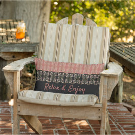 Snyggtens Rosa Patternt Patio Pillow utomhus Lumbarkudde