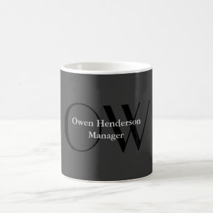 Snyggtens unika Grått Black Monogram Kaffemugg
