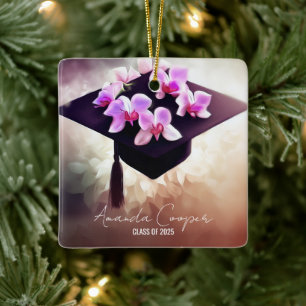 Snyggtens unika Orchids Studenten Julgransprydnad Keramik