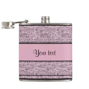 Snyggtsvart & lila glitterrandar fickplunta
