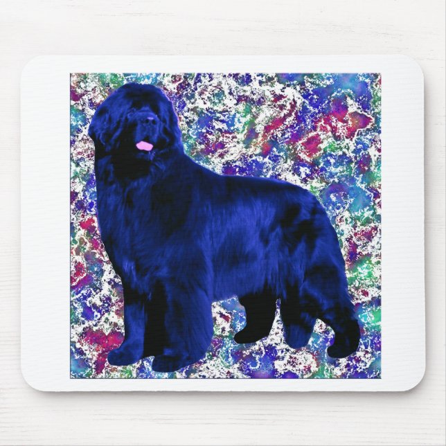 Snyltade blått Newf Mousepad Musmatta (Framsidan)