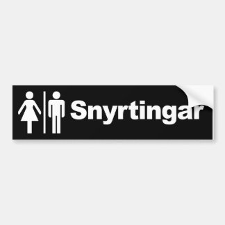 Snyrtingar Bumper Sticker Bildekal