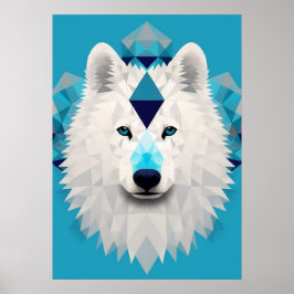 Snyval Boho Samoyed Puppy Hund Poster