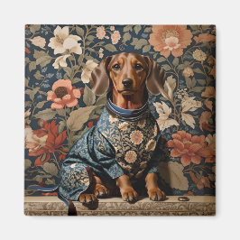 Snyval Brown Dachshund | Dachshund Porträtt Magnet