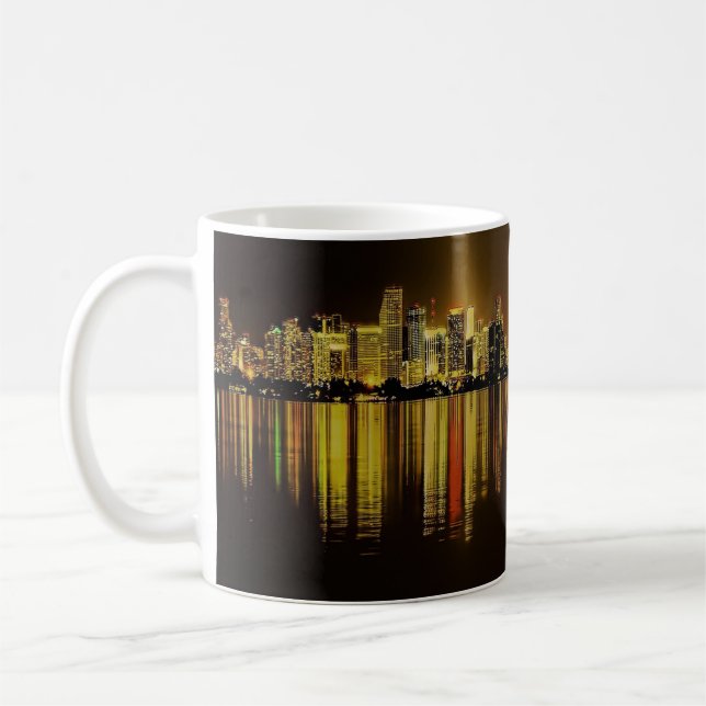 Snyval Panoramic Miami Skyline Kaffemugg (Vänster)