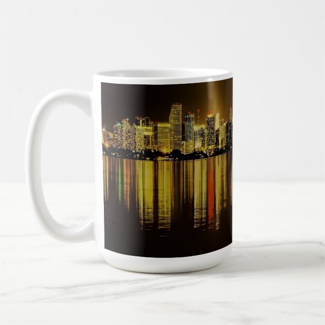 Snyval Panoramic Miami Skyline Kaffemugg (Vänster)