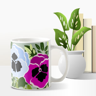 Snyval Pansy Flower Kaffemugg