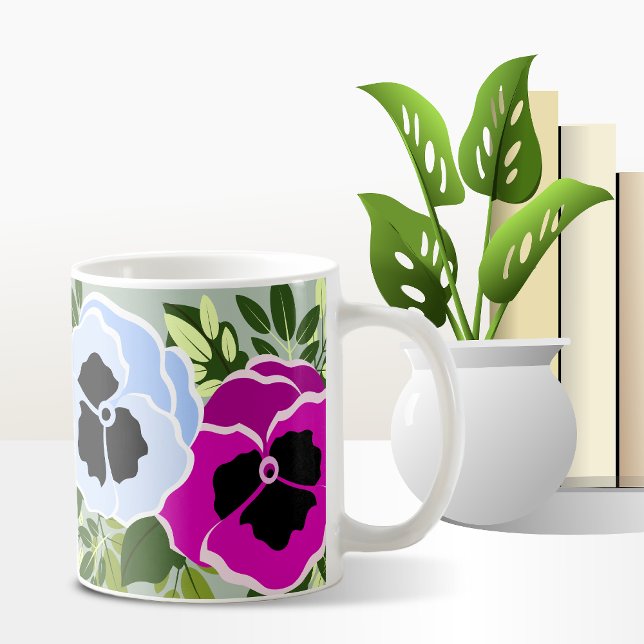 Snyval Pansy Flower Kaffemugg (Pansy Flower Mug)