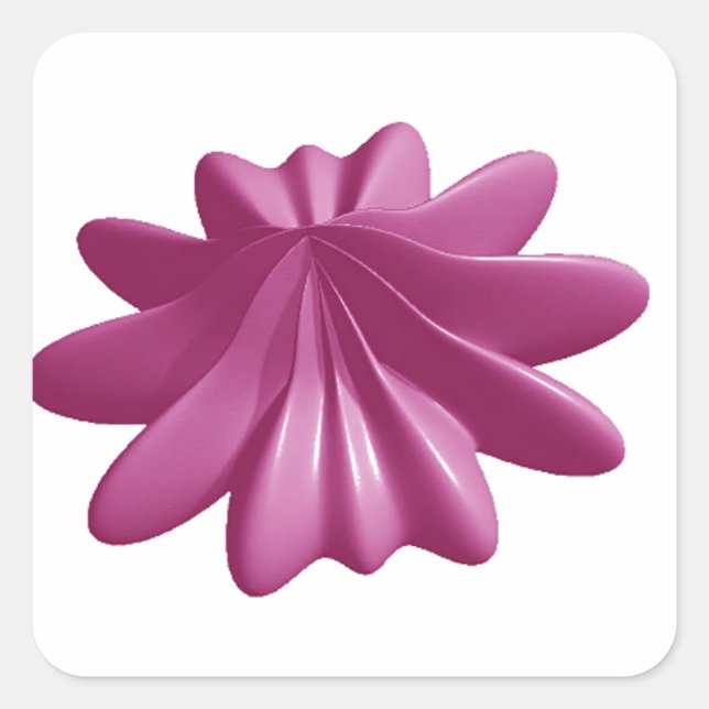 Snyval Rosa Starfish Fyrkantigt Klistermärke (Framsida)