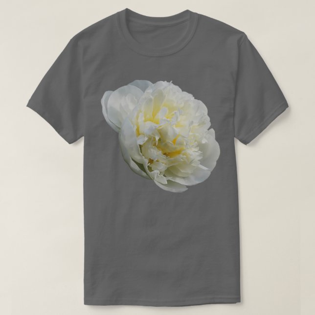 Snyval White Peony Flower T Shirt (Design framsida)