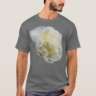Snyval White Peony Flower T Shirt