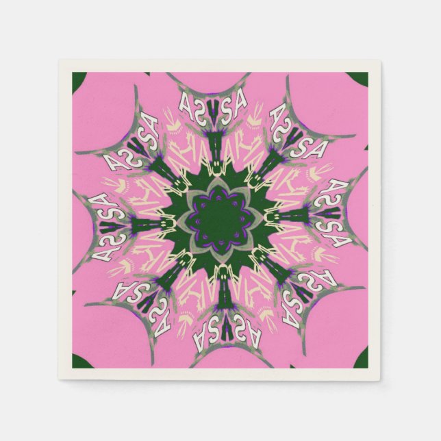 SnyVt fantastisk USA Baby Rosa monogramkonst Pappersservett (Framsidan)