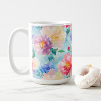 SnyVT Flower Mönster Kaffemugg