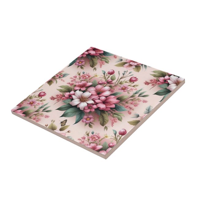 SnyVT Flower Mönster Kakelplatta (Sidan)