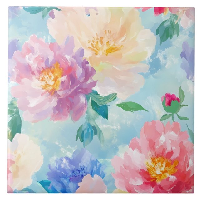 SnyVT Flower Mönster Kakelplatta (Framsidan)