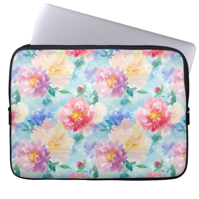 SnyVT Flower Mönster Laptop Fodral (Framsidan)