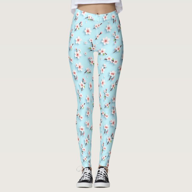 SnyVT Flower Mönster Leggings (Framsida)