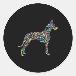 SnyVT Great dane Hund Totem Tattoo Art Hoodie Runt Klistermärke