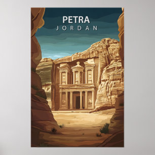 SnyVT Ställe Petra Jordan Art Travel Poster