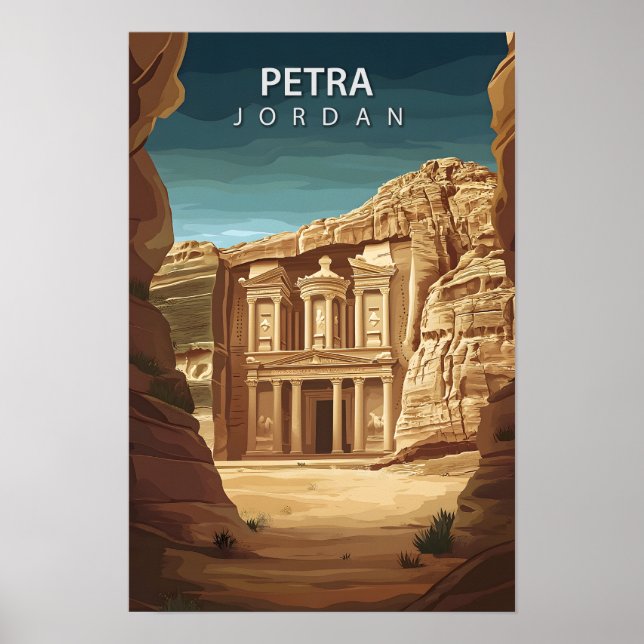 SnyVT Ställe Petra Jordan Art Travel Poster (Framsidan)