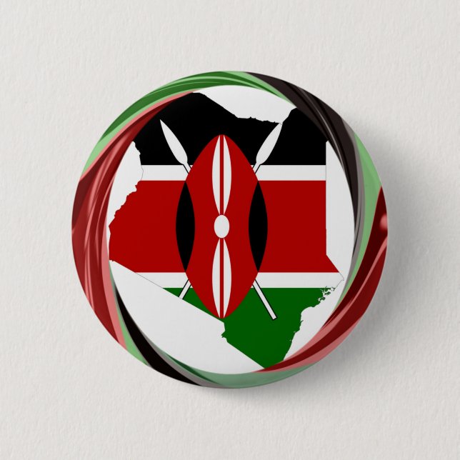 SnyVt, tjusigt Kenyan Whirlwind Karta Design Knapp (Framsida)
