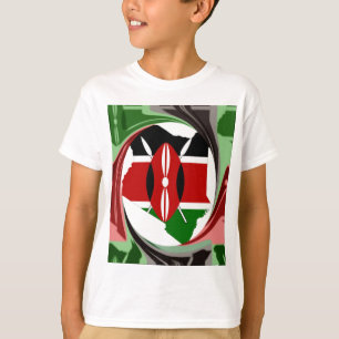 SnyVt, tjusigt Kenyan Whirlwind Karta Design Tee Shirt