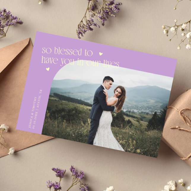 So Blessed Lemon Wisteria Wedding Photo Tack Kort (Skapare uppladdad)