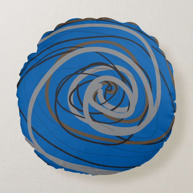 SO BLUE SPIRAL Round Dekorativ kudde (Framsidan)