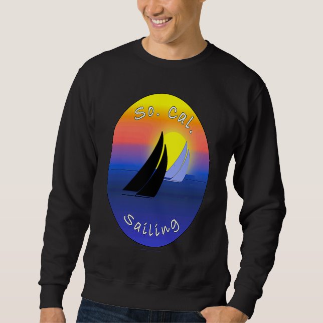 So Cal Sailing Printed On Back Lång Ärmad Tröja (Framsida)