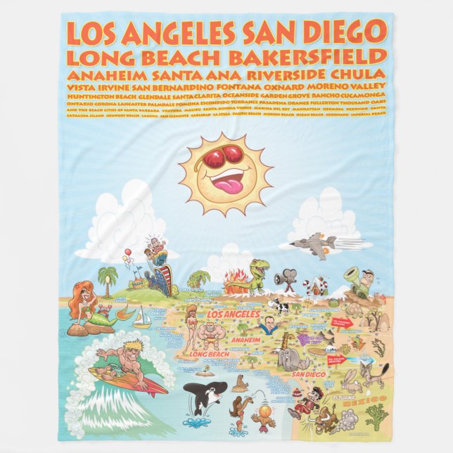 So California Cities and Beacher Fleece Blanket (Framsidan)