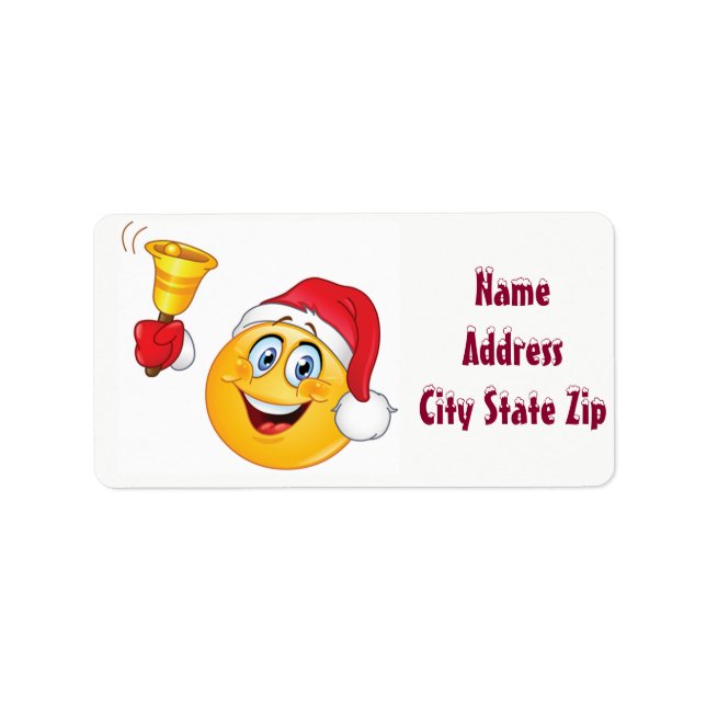 *SO CUTE CHRISTMAS EMOJI " med *SNÖ FONT * ETIKETT Adressetikett (Framsidan)