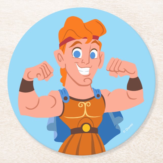 So Cute Hercules Round Paper Coaster Underlägg Papper Rund (Framsidan)