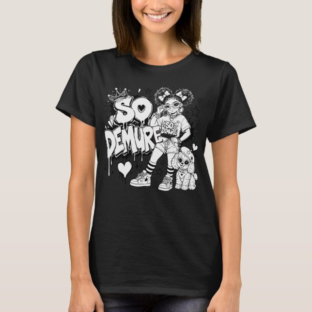 So Demure™ Tjejens Bästa Vän Dam Grafisk T-Shirt (Framsida)