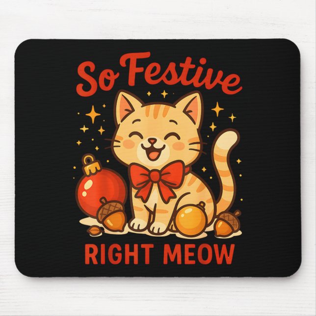 So Festive Right Meow Kawaii Cat Christmas Santa H Musmatta (Framsidan)