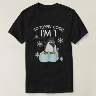 So Flippin' Cool - Dabbing Penguin 1st Birthday T Shirt