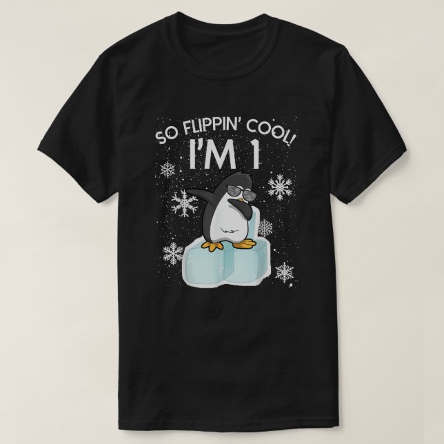 So Flippin' Cool - Dabbing Penguin 1st Birthday T Shirt (Design framsida)